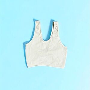Summer white crop tank
